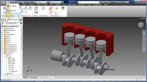 Autodesk Inventor 2015 Part 2 Engine Concept Tutorial Piston Connecting