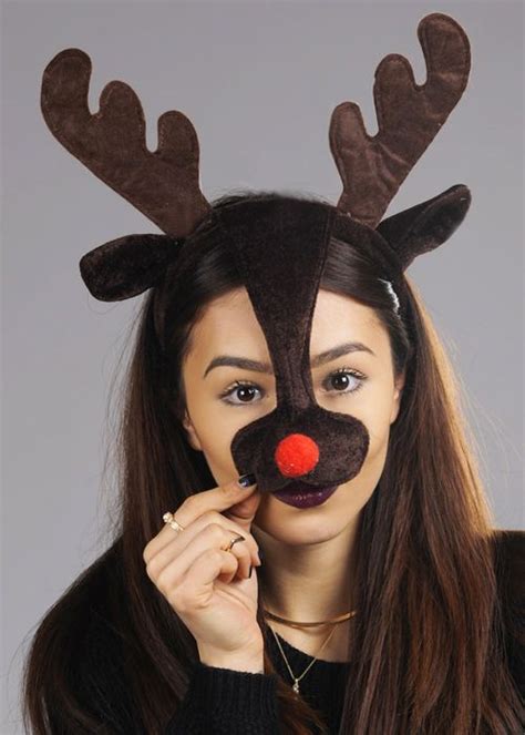 christmas reindeer mask rudolph headpiece in 2020 christmas reindeer christmas accessories