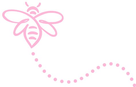 Pink Bee Trail Path Png Png Mart