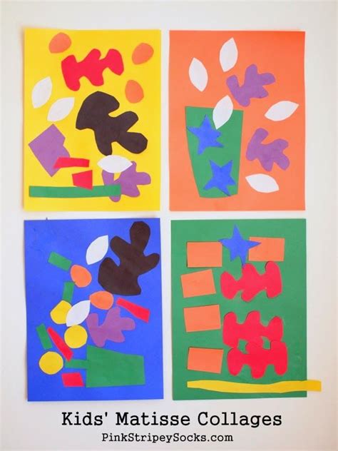 Kids Matisse Inspired Collages Art Lessons Kids Art Projects