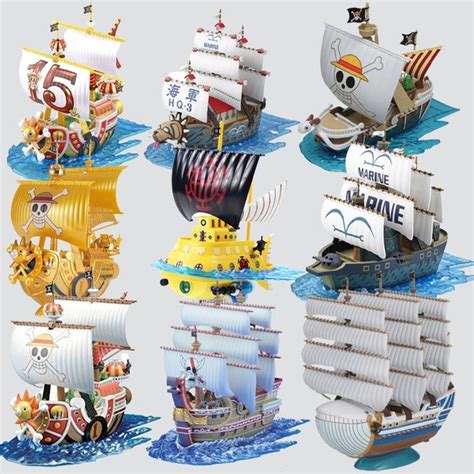 Anime One Piece Figure Toys Thousand Sunny Pirate Ship Boat Model Pvc