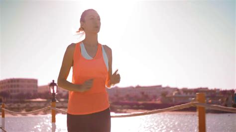 Young Woman Jogging In Sunset Slow Motion Stock Footage Sbv 331285529