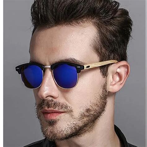 realstar 3016 fashion designer wood sunglasses for men vintage wooden hand made mirrored bamboo