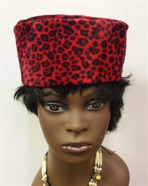 African Faux Fur Leopard Print Hat Kufi Unisex Free Shipping Etsy African Hats Leopard