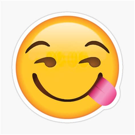 Smirk Tongue Out Secret Emoji Funny Internet Meme Sticker For Sale