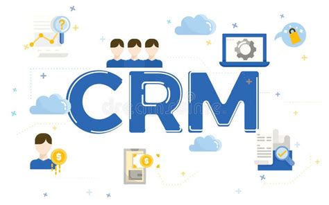 Illustration Of Customer Relationship Management Crm With Flat Icon