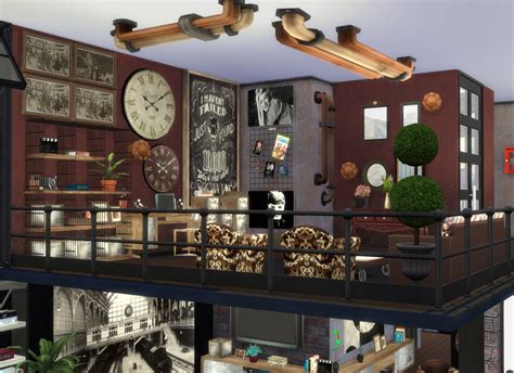 Sims 4 Ccs The Best Industrial Style Loft By Pqsim4