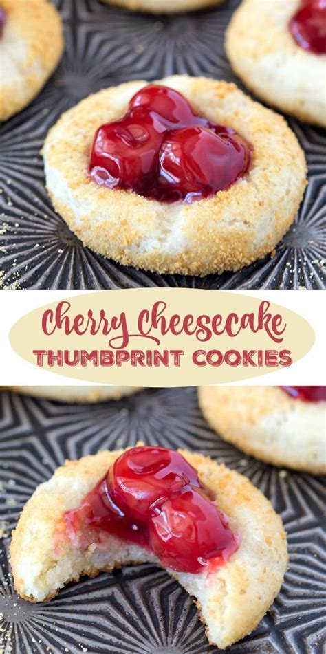 Cherry Cheesecake Thumbprint Cookies I Heart Eating Thumbprint
