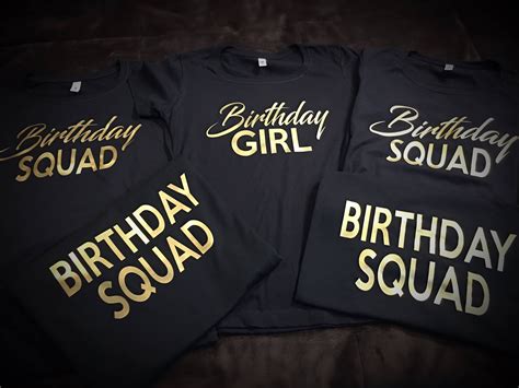 Birthday Squad T Shirt For Him Her Men Women