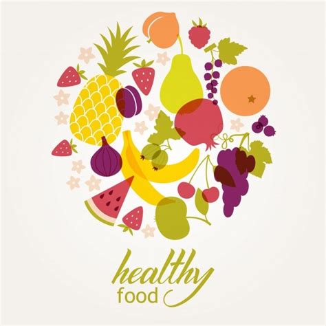 Marco redondo de frutas jugosas frescas. dieta saludable, vegetarianismo y veganismo. | Vector ...