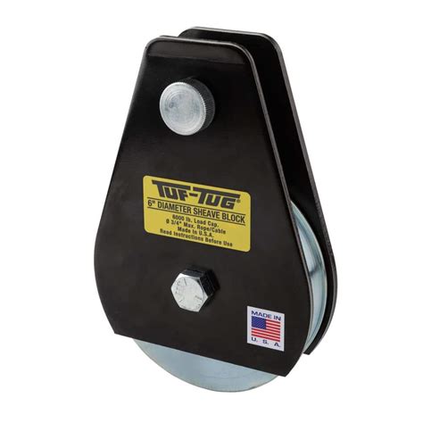 Tuf Tug 6 In Wire Rope Snatch Block Plain Mount 6000 Lbs Capacity Ttsnb 6000p The Home Depot