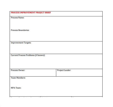 Free 7 Sample Project Brief Templates In Pdf Ms Word