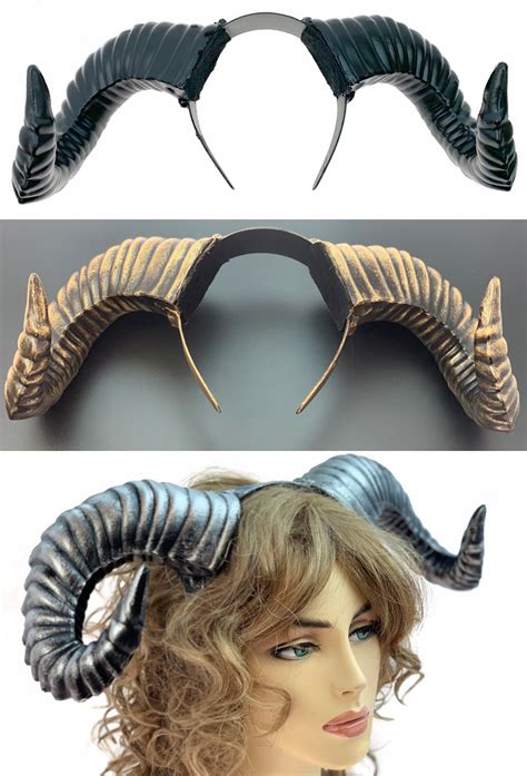 Twisted Bull Ram Goat Aries Beast Horns Demon Devil Costume Headpiece