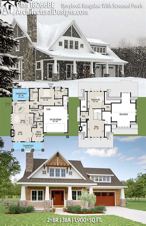 Bungalow House Plans With Screened Porches | Architectural design house