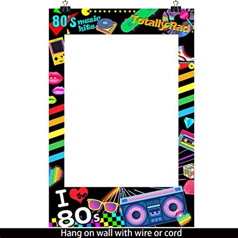 musykrafties i love 80s photo booth frame photobooth props pre cut 36x24inch pricepulse
