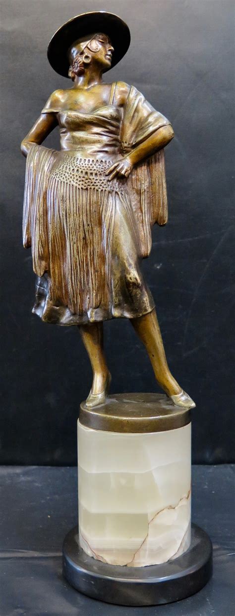 Antique old rare beautiful art deco dancer woman lady porcelain figure figurine. Vintage Art Deco Bronze Flamenco Dancer Sculpture, Bruno Zach | Lawrence J Zinzi Antiques Inc