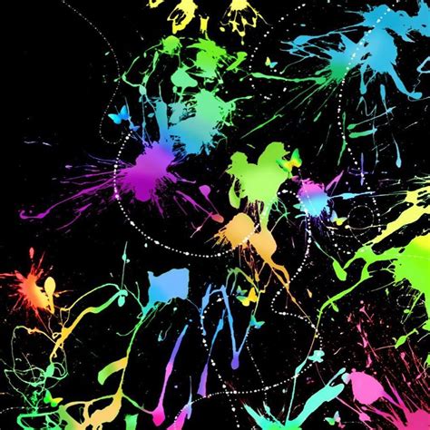 Neon Paint Splatter Background