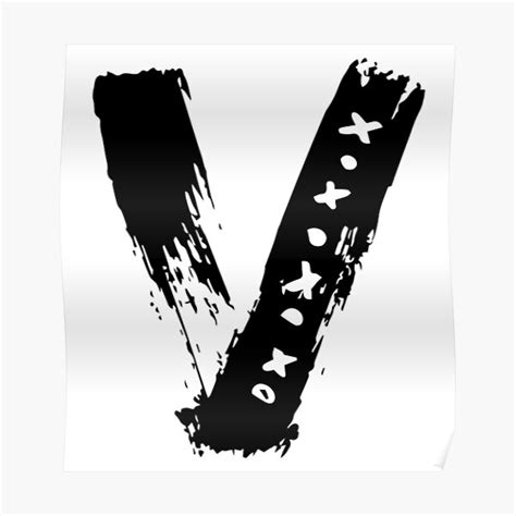Vlone Logo White On Black Poster Vlrengbr