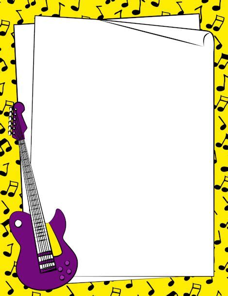 Guitar Border Clip Art Page Border And Vector Graphics Music