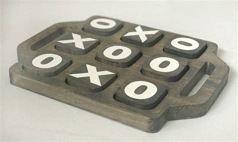 Wood Tic Tac Toe Classic Board Game Tic Tac Toe Game Tic Etsy