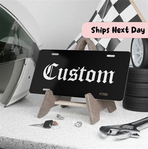 Custom Goth Text License Plate Personalized Car Accessories Etsy