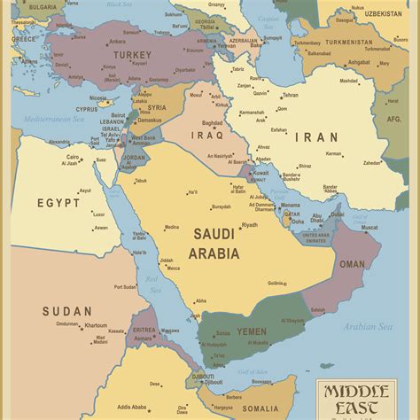 Map Of Southwest Asia Map Of The World