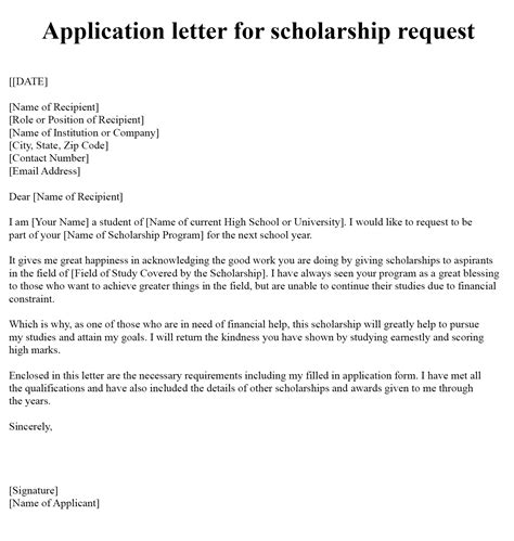 Free Printable Motivation Letter For Scholarship Sample Doc