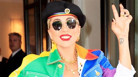 lady gaga makes surprise appearance at nyc pride see her rainbow outfit entertainment tonight