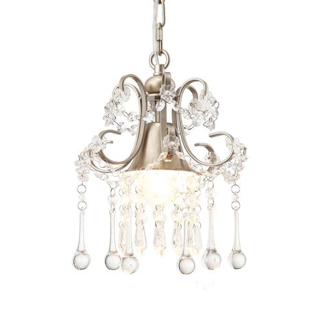 Champagne crystals sparkle under wide chrome finish round shade in this elegant flush mount chandeli… Ganeed One Lights Vintage Champagne Crystal Chandeliers Ceiling Lights Pendant Lighting Fixtures