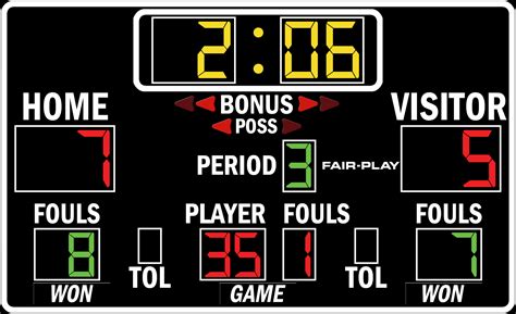 BB-3660-4 Basketball Scoreboard - Fair-Play Scoreboards