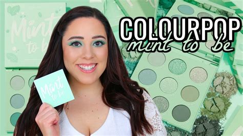 this surprised me colourpop mint to be palette review and demo youtube
