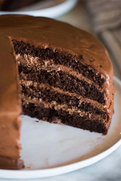 Stir in the buttermilk until smooth. Chocolate Cake with Chocolate Mousse Filling | Recipe ...