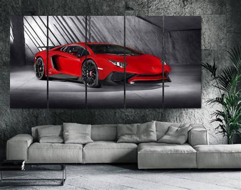Lamborghini Canvas Print Lambo Wall Art Lamborhgini Poster Etsy