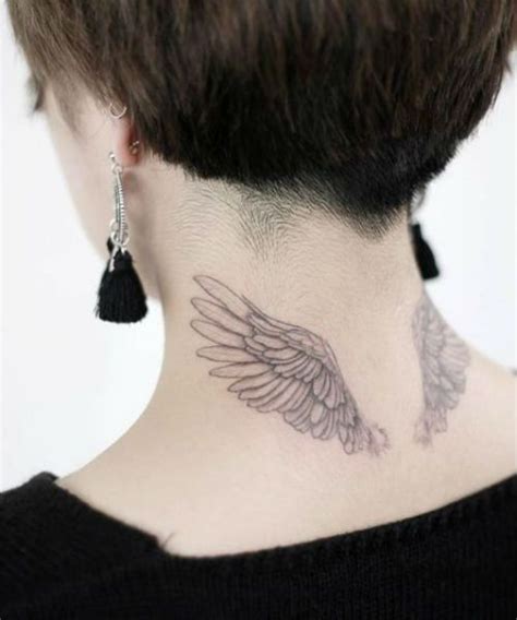 Angel Wings Tattoo On Neck For Women Best Tattoo Ideas