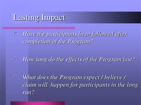 Ppt Impact Evaluation The Broad And Lasting Effects Powerpoint