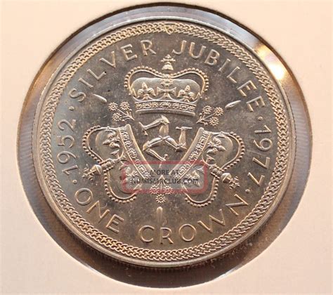Isle Of Man Crown Coin Celebrating The Silver Jubilee Of Queen
