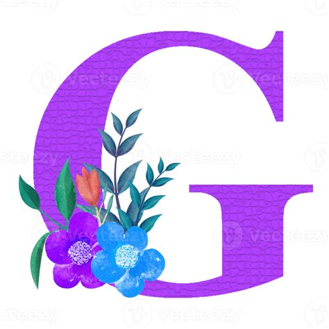 Free Floral Alphabet Clipart Botanical Letter Clipart Design 19170491