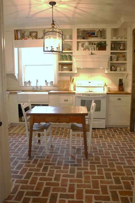 Farmhouse Tile Floor Kitchen Tina White