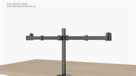 Mxg Bma P Dual Monitor Steel Articulating Monitor Mount Zah Computers Youtube