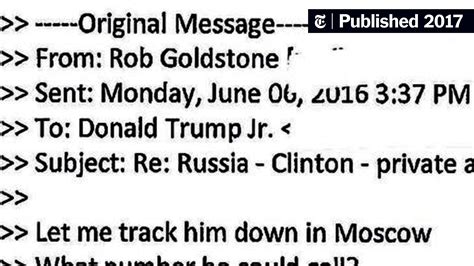 Read The Emails On Donald Trump Jr ’s Russia Meeting The New York Times