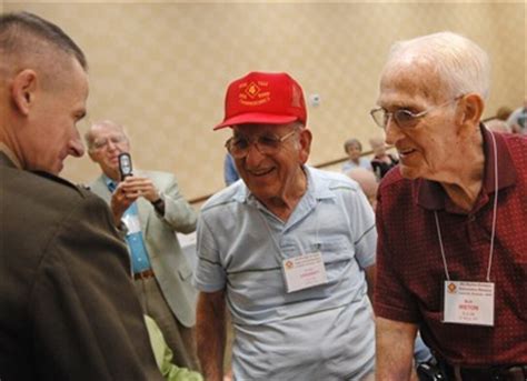 Gen Peter Pace Talks With Two World War Ii Marine Veterans