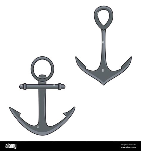 Vector Set Of Anchor Silhouettes Illustration Isolated On White