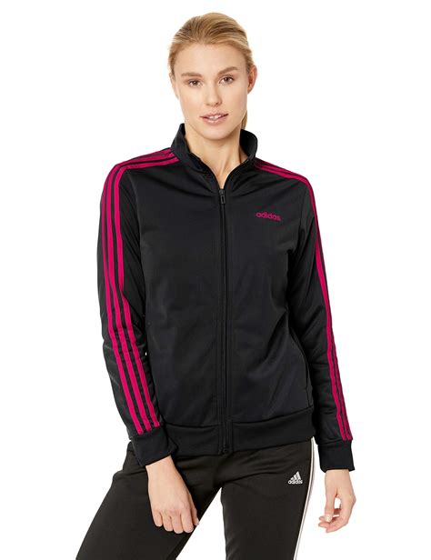 Adidas Womens Essentials 3 Stripes Tricot Track Jacket Fifth Degree