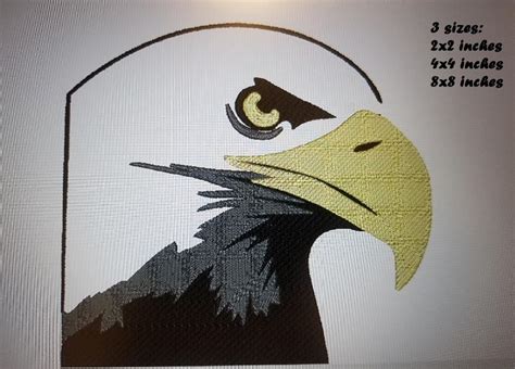 Eagle Head Embroidery Design Machine Embroidery Embroidery Files