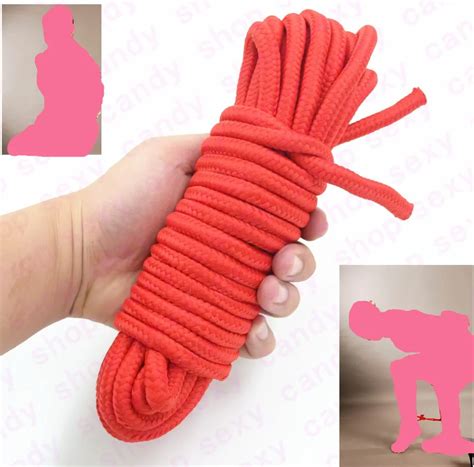 Red 10m Long Thick Cotton Fetish Sex Restraint Bondage Rope Body