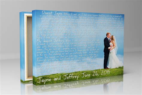 Wedding vows canvas Wedding vows print Wedding vows art | Etsy