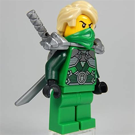 Lego Ninjago Minifigure Lloyd Zx 2 Gold Shamshir Swords Green Ninja