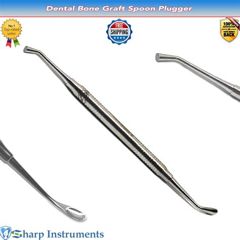 Bone Graft Plugger Spoon Packer Carrier Double Ended Implant Dental