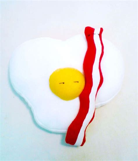 Novelty Pillow Eggs And Bacon Plushie Food Plush Toy Stuffies
