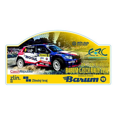Střed zlína opět zaplní závodní auta. Sticker 2018 - Car | Barum Czech Rally Zlín 2021